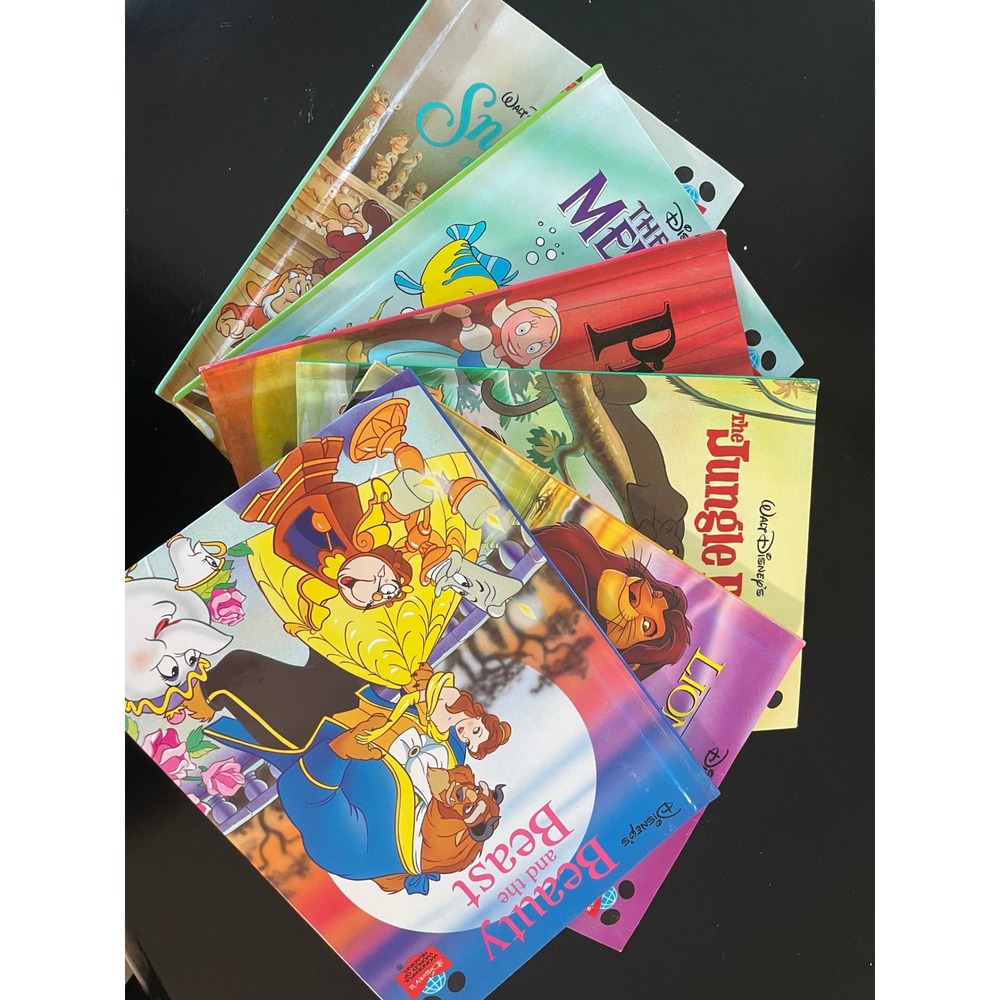 Lot of 6 Disney Wonderful World of Reading Books Lion King Beauty Beast Mermaid